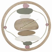 Ceas decorativ multicolor din metal si lemn, ø 57 cm, Colorful Mauro Ferreti