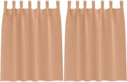 vidaXL Perdele Opaque cu Inel 2 pcs Maro deschis 140 x 140 cm