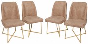 Set de scaune de sufragerie Madrid Brown, 4 bucăți, 4 buc