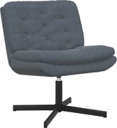 vidaXL Scaun Relaxant Rotativ Gri închis 63 x 75 x 76 cm Catifea