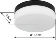Corp de iluminat pentru baie VRANOS 1xE27/60W/230V d. 18,4 cm IP44 Globo 32111B
