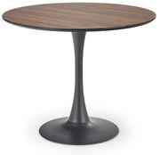 Masa de sufragerie neagra cu blat din nuc ECLIPSE 90x90