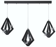 Lustra moderna cu 3 pendule design LUX realizat manual CRYSTALLO XL