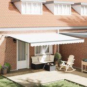 vidaXL Cortina Retractabilă with Alb 450 × 300 cm țesătură