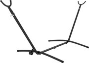 Outsunny Suport pentru hamac 9,5ft, Hamac portabil cu roti, Suport reglabil pentru plasa de hamac cu geanta de transport, pentru hamacuri stil plasa