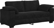 vidaXL Canapea loveseat neagră 180x77x82 cm catifea