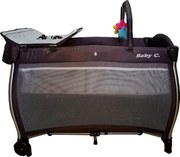 Patut Pliant NOVOKIDS™ Baby C XXL, 110X80 cm, transforabil in Tarc Copii, 2 Niveluri, Masa infasat detasabila, jucarii din plus, geanta transport,