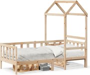 vidaXL Pat de zi cu acoperiș, 80x200 cm, lemn masiv de pin