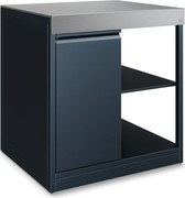 Klarstein WaldChef bucătărie outdoor | Dulap de bucătărie | Blat inox | Rezistent la intemperii | 90 x 90 cm