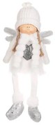 Decorațiuni de Crăciun Înger cu inimă, înălțime 41cm, alb