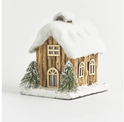 Decorațiune LED de Crăciun pentru exterior, căsuță, 4xLED/2xAA, IP44