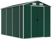 vidaXL Șopron de grădină verde, 191x300x198 cm, oțel galvanizat