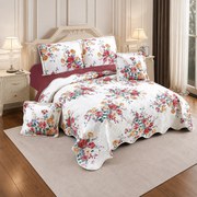 Cuvertură bumbac 100%, 5 piese, pat 2 persoane, 230x250 cm, CB537