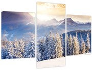 Tablou - Peisaj montan în timpul iernii (90x60 cm)