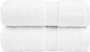 vidaXL Prosoape oaspeți premium, SOLUND, 2 buc. alb 30x50cm 600gsm
