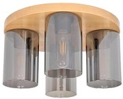 Plafoniera clasica fabricata manual din lemn SIENA SMOKE