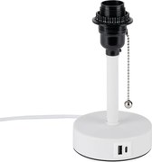 Brilagi - Lampă de birou TABLON 1xE27/25W/230V cu port USB, albă