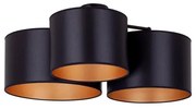 Lustră aplicată Duolla ROLLER TRIO SHINY 3xE27/15W/230V negru/auriu