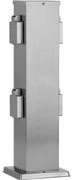 Stâlp de prize de exterior 4Z 230V crom mat IP44