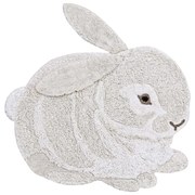 Covor pentru copii gri deschis lavabil/țesut manual din bumbac 130x135 cm Bunny – Lorena Canals