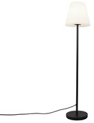Lampă de podea pentru exterior neagră cu abajur alb 35 cm IP65 - Virginia