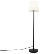 Lampă de podea pentru exterior neagră cu abajur alb 35 cm IP65 - Virginia