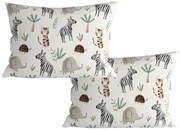 Set 2 huse decorative pentru perna JUNGARI 40x60 cm, crem