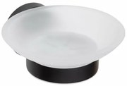 SAPHO XB800 X-round black săpunieră, sticlă opacă,negru