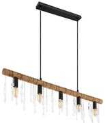 Globo 15532-5H - Lustră suspendată pe cablu KIRA 5xE14/40W/230V negru/maro