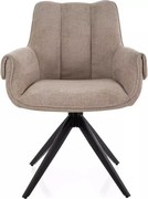 Scaun tapițat Gio bej 250/negru mat