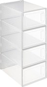 Set de 4 rafturi pentru pantofi din plastic