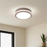 Brilagi - Plafonieră LED de exterior BENE, 18 W, 230 V, Ø 21,5 cm, maro, IP54