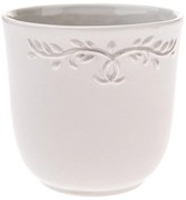 Husă ceramică pentru ghiveci Ramillete albă, 13 x12, 6 cm
