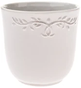 Husă ceramică pentru ghiveci Ramillete albă, 13 x12, 6 cm