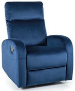 Fotoliu Olimp velvet bleumarin Blu86