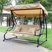 Balansoar de grădină reglabil bej