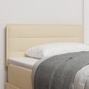 vidaXL Tăblie LED cu lumini cu bandă LED Pe perete Crem 80 cm țesătură