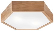 Plafonieră OAK HEX 2xE27/60W/230V d. 43 cm stejar