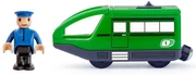 Locomotivă modernă Woody motor electric pentru calea ferată, verde