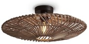 Plafoniera eco din ratan Zanzibar flat 55cm L, nat