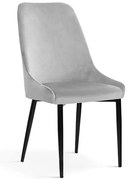 Scaun tapitat Olivier gri – H95 cm