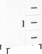 vidaXL Servantă, alb, 69,5x34x90 cm, lemn compozit