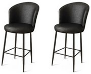 Set de scaune de bar Uras Black, 2 buc., 2 buc.