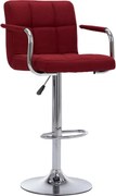 vidaXL Scaun de bar, roșu vin, material textil