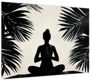 Tablou pe sticlă - Yoga (70x50 cm)