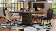 MAZZONI EXPORT ARNO Negru (țesătură Bluvel 19) - SCAUN TAPIȚAT MODERN PENTRU LIVING/SUFRAGERIE cu MÂNER | CATIFEA