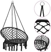 vidaXL Scaun balansoar hamac, antracit, 80 cm