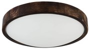 Plafonieră OAK SMOKY SLIM, Ø 37 cm, 2xE27, 15W, 230V, stejar/maro închis
