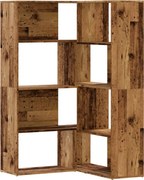 vidaXL Bibliotecă 4 niveluri lemn vechi 85x85x140 cm lemn prelucrat