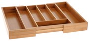 Organizator extensibil pentru tacâmuri, insert pentru sertare, 28,5 - 45 x 34 x 5 cm